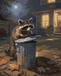 Alkotásutca Holdfényes huncutság - Számfestő készlet kereten 40x50