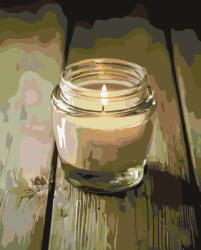 Alkotásutca Gyertyafény - Számfestő készlet kereten 40x50