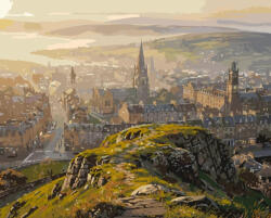 Alkotásutca Kilátás a városra - Számfestő készlet kereten 40x50