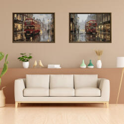 Alkotásutca London utcái - 2 darabos számfestő készlet kereten