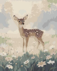 Alkotásutca Őz a réten - Számfestő készlet kereten 40x50