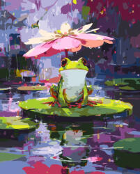 Alkotásutca Tavirózsa alatt - Számfestő készlet kereten 40x50