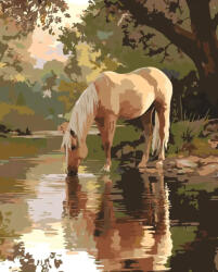 Alkotásutca Erdei itató - Számfestő készlet kereten 40x50