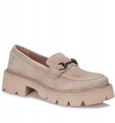 VINCEZA Divatos félcipő Vinceza platformon 7888 bézs (Vinceza 7888)