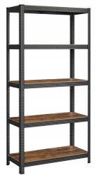 SONGMICS Robusztus magas könyvespolc tárgyak 5 polc rusztikus barna 180 cm (0194343035741)