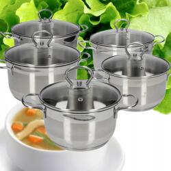 Zwieger Prémium Edénykészlet 10EL Rozsdamentes Acél Zwieger Rocca Üvegfedők (ZW-GZR-8639)