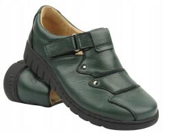 Helios Női Félcipő Helios 780-2S Zöld Bőr Kényelmes Könnyű Tépőzáras (780-2S.56)