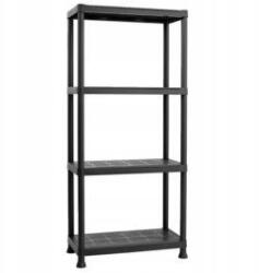 Swe Műanyag polc fekete Blax 135x60x30cm 20kg polc (swe_666035_gabC)