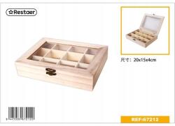  Fából készült üvegdoboz, téglalap alakú (67212)