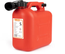 AMIO Bidon Plastic 5L pentru Combustibil, Rosu - Canistra Benzina Motorina (J0209)