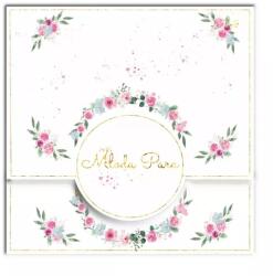 Henry Esküvői Kártya Borítékkal, Gipszvirág Díszítéssel Nászajándék Kísérőkártya