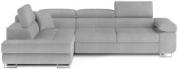 Eltap Világosszürke bársony kinyitható-tárolóhelyes sarokkanapé (bal oldali-L alakú) Anton - ELTAP