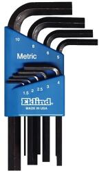 Eklind Set chei lacas hexagonal EKLIND SUA 1, 5-10mm / 9 piese scurte (10509) Cheie imbus