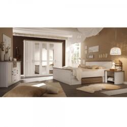 Casa Manuel Set dormitor (pat, 2 noptiere, dulap), stejar truffle sonoma/ pin alb, LUMERA 200 x 180 cm