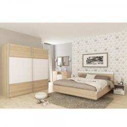 Casa Manuel Set complet dormitor (pat 160x200 cm), stejar, sonoma/alb GABRIELA NEW