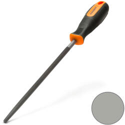 HANDY Kör alakú, közepes durvaságú, egyszeres metszésű, 200 mm hosszú, gumírozott nyelű precíziós fémmaró (10613)