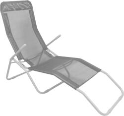 Garden Line Szürke kerti nyugágy, állítható háttámlával, 137x58x24/94 cm (LEZ3663)