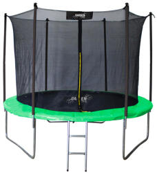 Garden Line Kerti trambulin védőhálóval és létrával - Zöld - 244 cm (TRA4262)