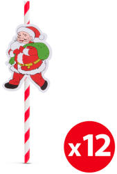 Family Papír szívószál - karácsony - 197 x 6 mm - 12 db / csomag (57603D) - getitnow