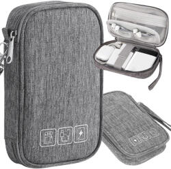 Verk Group Vízálló szürke utazó kábel és tartozék szervező tok (27589)
