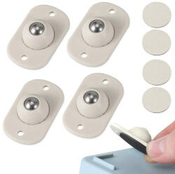 Verk Group Öntapadós bútorgörgők, fehér, 4 darabos készlet (01811)