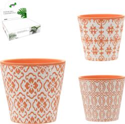 Garden Line Kerámia cserép 13 x 13 x 12 cm - mintás (RUN6501)