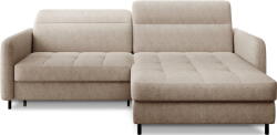 Eltap Bézs zsenília kinyitható-tárolóhelyes sarokkanapé (jobb oldali-heverő résszel) Gomsi - ELTAP