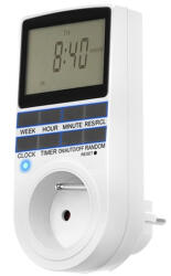 Izoxis Digitális programozható konnektor LCD kijelzővel (00011747)