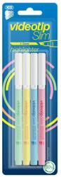 ICO Szövegkiemelő készlet, 1-3 mm, ICO Videotip Slim , 4 különböző pasztell szín (9580121004) - papir25