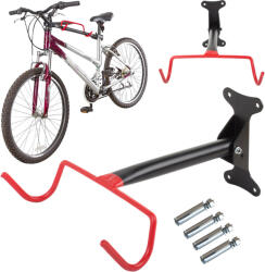 Verk Group Fali kerékpártartó, 2 akasztóval, fekete színű (14353)