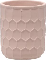 GardenLine Rózsaszín méhsejt mintás cement virágcserép 13, 5 x 13, 5 x 16 cm (HAZ1305)