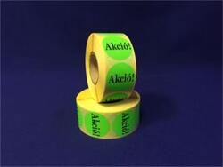  Etikett, 38 mm kör, AKCIÓ felirattal, 1000 etikett/tekercs, zöld (5998377105587) - papir25