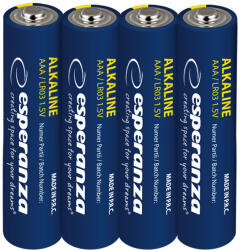Esperanza AAA Alkáli Elemek, 4 darabos csomagolás (EZB117)