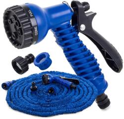 VERK GROUP Könnyű és rugalmas kerti tömlő 10m-től 30m-ig terjedő hosszúsággal, multifunkciós spriccelőpisztollyal (15502_N)