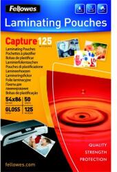 Fellowes Meleglamináló fólia, 125 mikron, 54x86 mm, fényes, 50 db, FELLOWES (5396602) - papir25