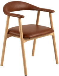 Actona Konyakbarna-natúr színű bőrutánzat étkezőszék Addi - Actona