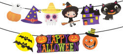 Family Halloween-i papír girland - többféle motívummal - 3, 5 m (58169)
