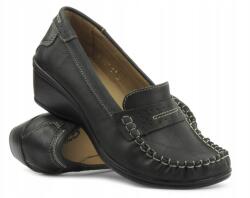 Helios Női Félcipő Helios 737-2 Grafit Bőr Kiárusítás (737/2)