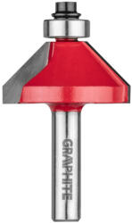 GRAPHITE Felsőmaró kés, él-letörő 35.5 x 15.9mm, 8mm (56H218)