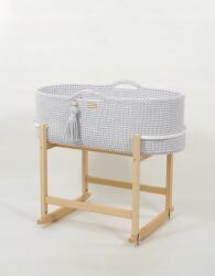 My Sweet Baby Mózeskosár Boho Handmade bölcsővel világos szürke (5902366030637)