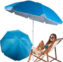 VERK GROUP Nagy UV-védett kerti és strand napernyő, állítható magasságú és dönthető, 210 cm (14416)