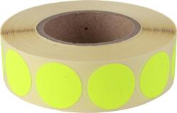  Etikett, 20 mm kör, 1000 etikett/tekercs, citromsárga (5998377105662) - papir25