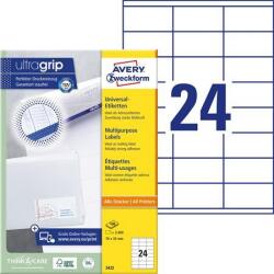 Avery-Zweckform Etikett, univerzális, 70x35 mm, AVERY ZWECKFORM, 2400 etikett/csomag (3422) - papir25