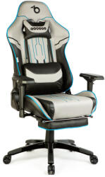 Bemada Gamer szék párnával, szürke/fekete/kék (BMD1118A)