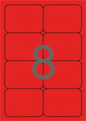APLI Etikett, 99, 1x67, 7 mm, színes, kerekített sarkú, APLI, neon piros, 160 etikett/csomag (02876) - papir25