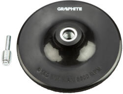 GRAPHITE Rugalmas csiszolótányér tépőzáras 150mm M14 + szár (55H929)