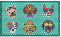 Artsy Mats Lábtörlő 40x70 cm Dogs on Polka Dots - Artsy Doormats