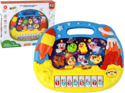 LEAN Toys Oktató Zongora Angol, Matematika és Állathangokkal Űrtéma Designban (17270)