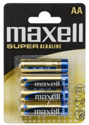 Maxell Elem 1, 5V AA -alkáli- LR6 XL 4PK (4db / bliszter) (18730)