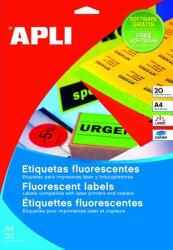 APLI Etikett, 99, 1x67, 7 mm, színes, kerekített sarkú, APLI, neon narancs, 160 etikett/csomag (02875) - papir25